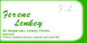 ferenc lenkey business card